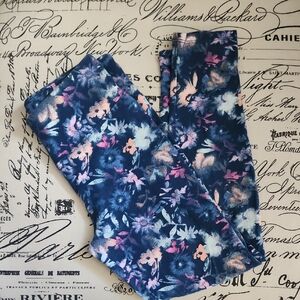 SO Kids Leggings - Floral Blue and Pink